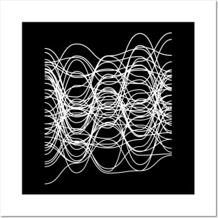 wavy geometric lines Posters and Art